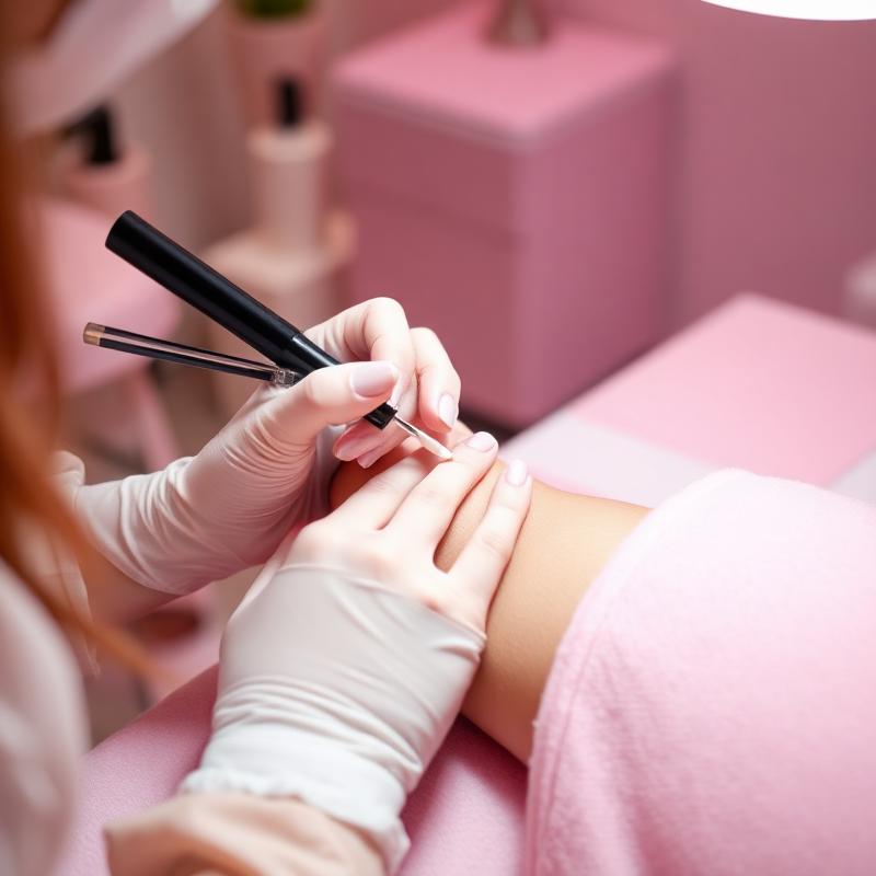 Aplicação profissional de esmalte